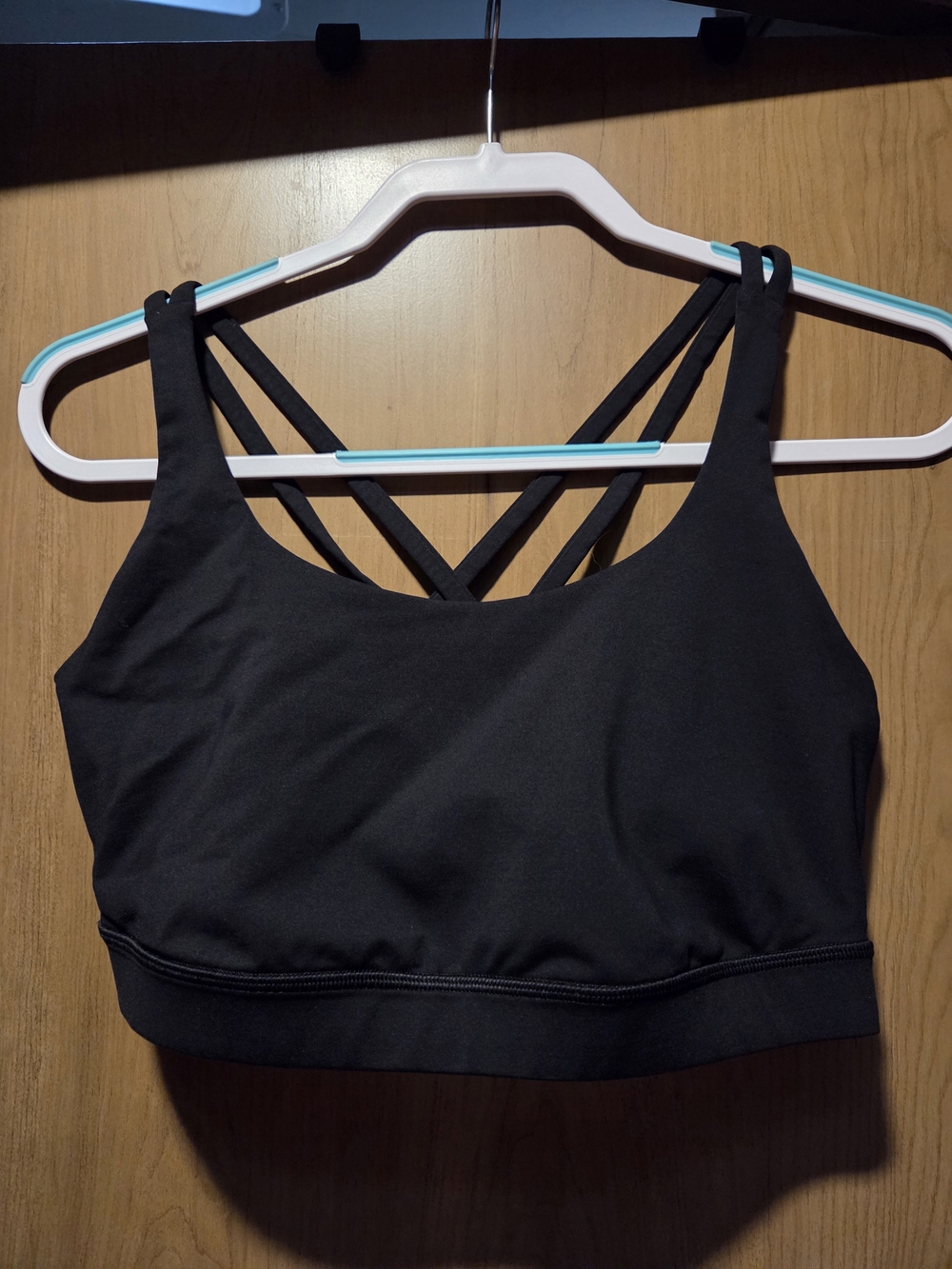 Women's Black Strappy Sports Bralette